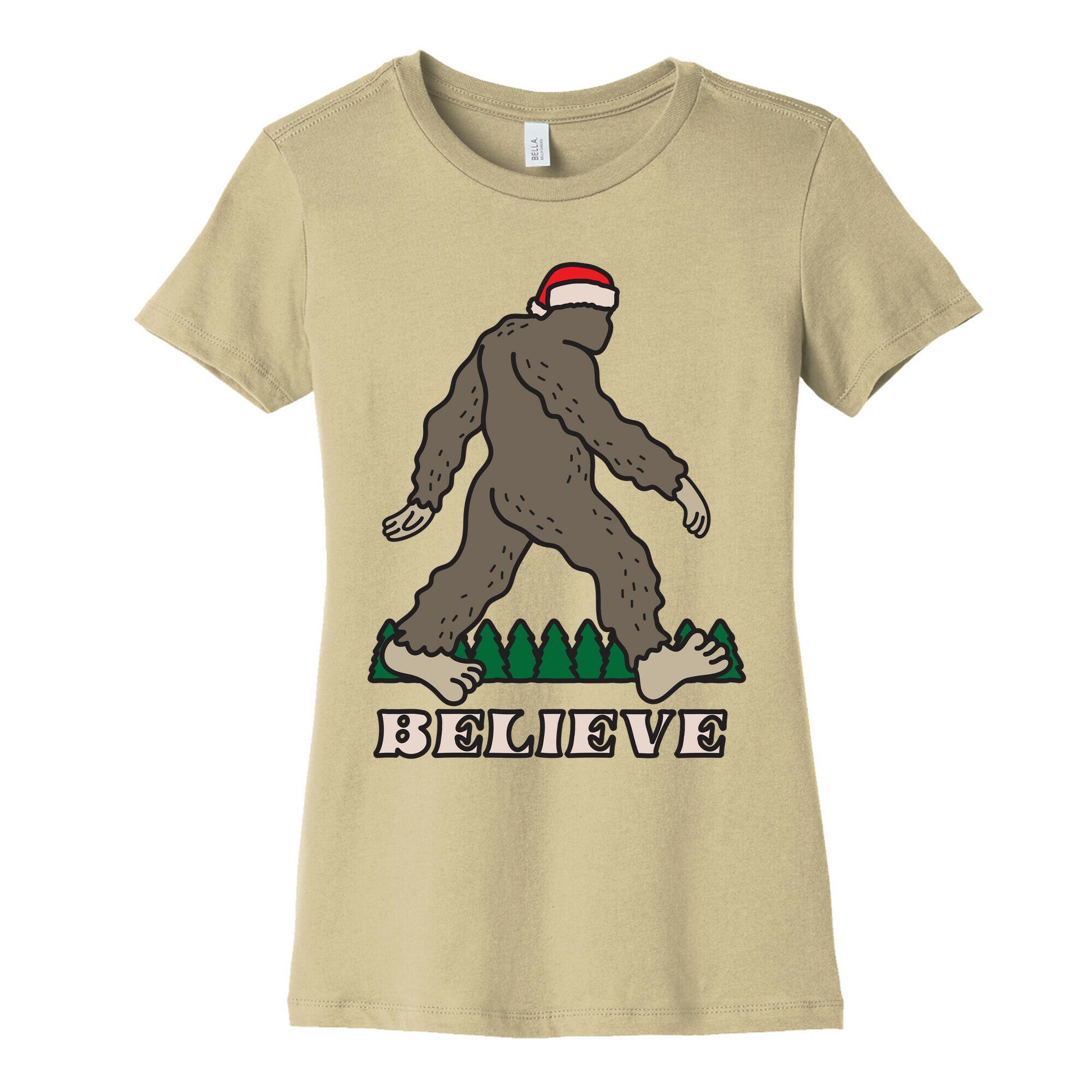 Santa Sasquatch Women's Cotton Tee